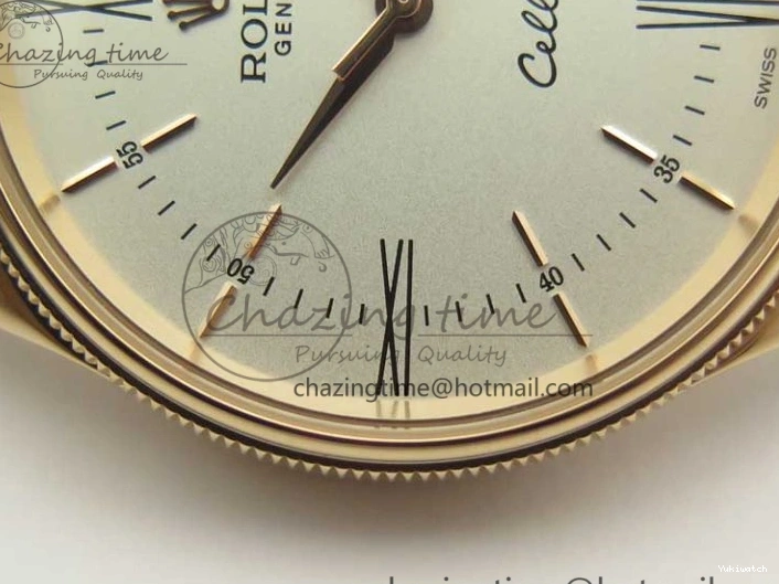 Edition Time V4 Marker 50509 Brown A3132 Cellini Dial Strap RG on MKF White Roman Leather Best 0131